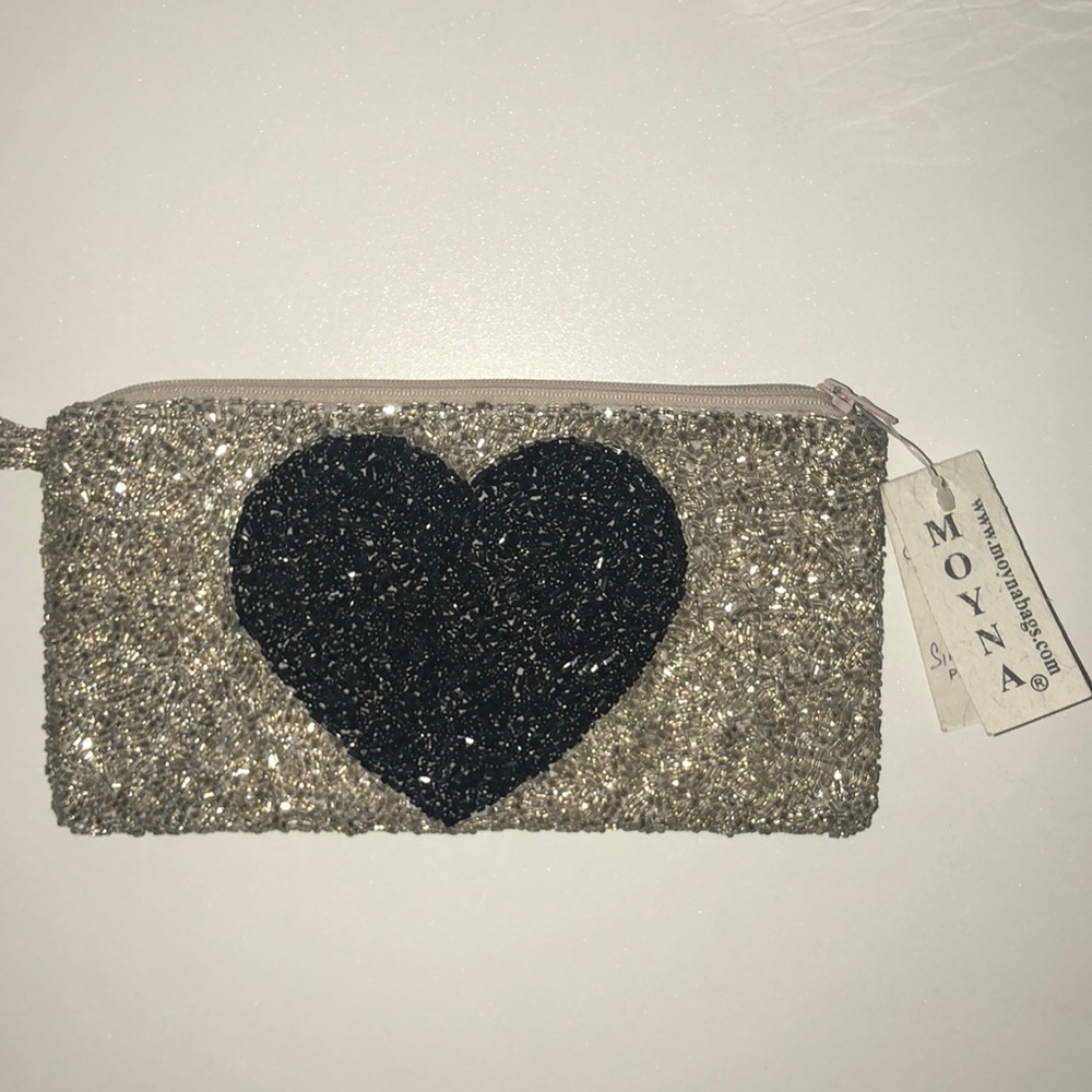 Moyna Beaded Zippered Wristlet